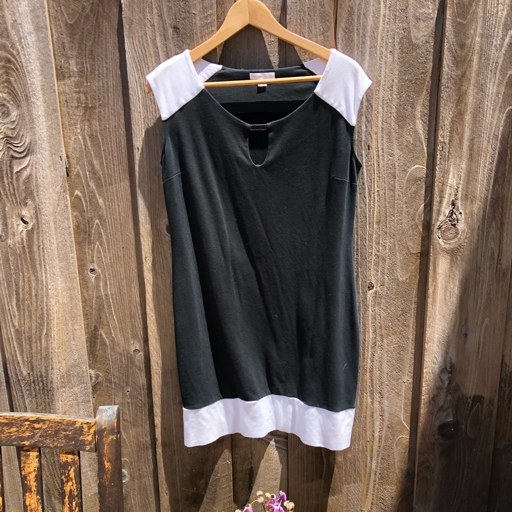 Form fitting, stretchy dress.